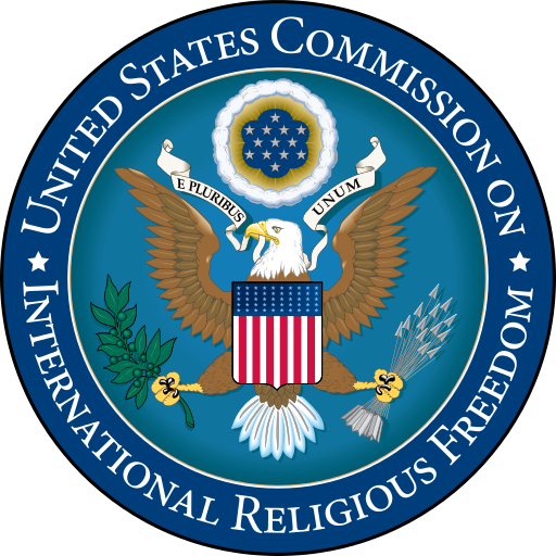 Logo of the United States Commission on International Religious Freedom. Via Wikimedia Commons.