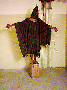 Detainees at Abu Ghraib prison in Iraq