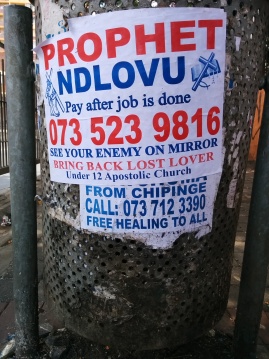 Prophet advertisement in Johannesburg, South Africa. RNS photo by Brian Pellot, 2014.