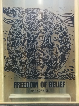 Freedom of Belief plaque at the Constitutional Court of South Africa in Johannesburg. RNS photo by Brian Pellot, 2014.