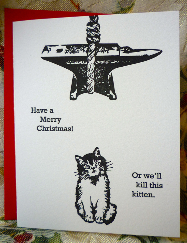 Kitten card, photo by Kimberly Winston.