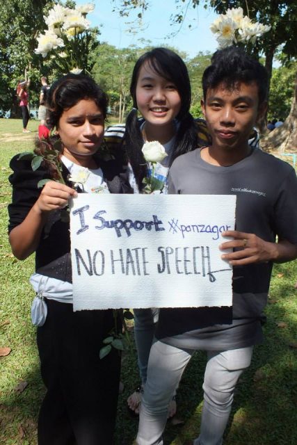 Young activisits at a Panzagar event called 