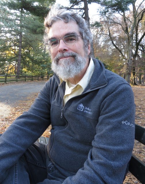 Brother Guy Consolmagno, an astronomer and head of the Vatican Observatory Foundation -- and co-author with another Jesuit of a new book, “Would You Baptize an Extraterrestrial?” -- pondered faith, science and the fate of universe during an unseasonably warm November day in Central Park. Religion News Service photo by David Gibson