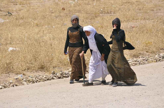Yazidi women in Iraq, 2014.