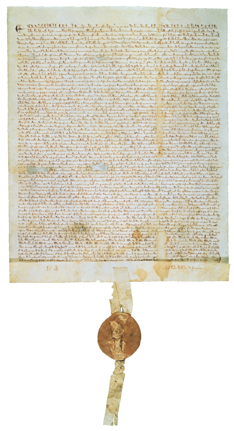 The 1297 version of Magna Carta, one of four originals of the document.