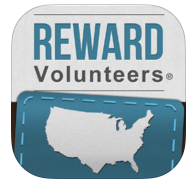 Reward Volunteers app logo, photo courtesy of iTunes