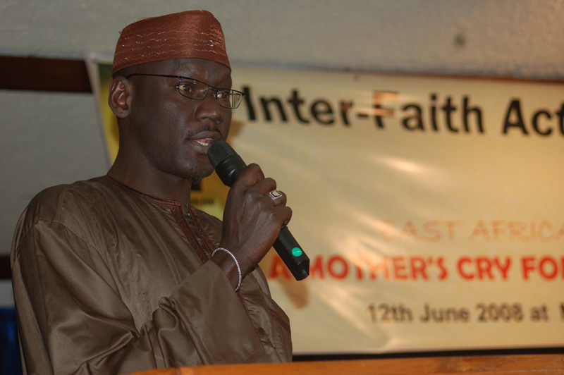 Sheikh Saliou Mbacke, the coordinator of Interfaith Action for Peace in Africa, pictured here, says while he strongly condemns the attacks on churches in Niger, cartooning a revered figure was an act of provocation that could not be justified by freedom of expression. Religion News Service photo by Fredrick Nzwili
