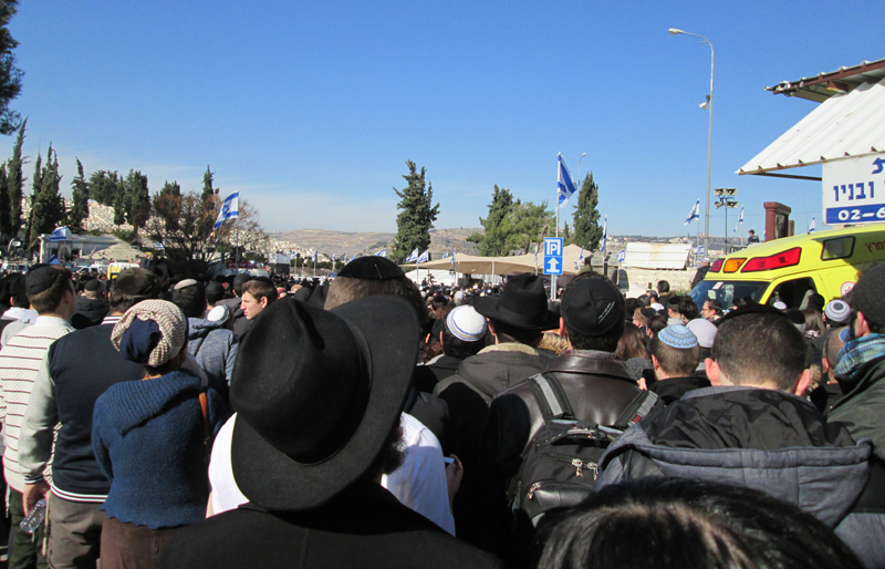 Thousands of Israelis, including many French immigrants to Israel, attended the funeral Tuesday (January 13, 2015) of four Jews killed Friday in a terror attack at a kosher supermarket in Paris. Religion News Service photo by Michele Chabin