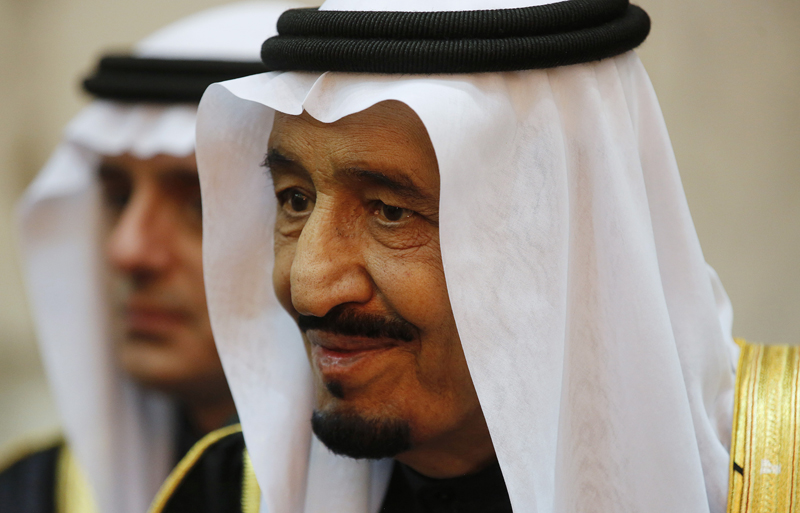 Saudi Arabia's King Salman is seen during President Barack Obama's visit to Erga Palace in Riyadh on Tuesday (January 27, 2015). Photo courtesy of REUTERS/Jim Bourg
*Note: This photo my only be republished with RNS-SAUDI-KING, originally published on January 27, 2015