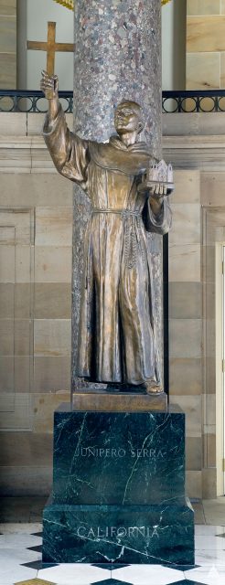 This statue of Father Junipero Serra was given to the National Statuary Hall Collection by California in 1931.