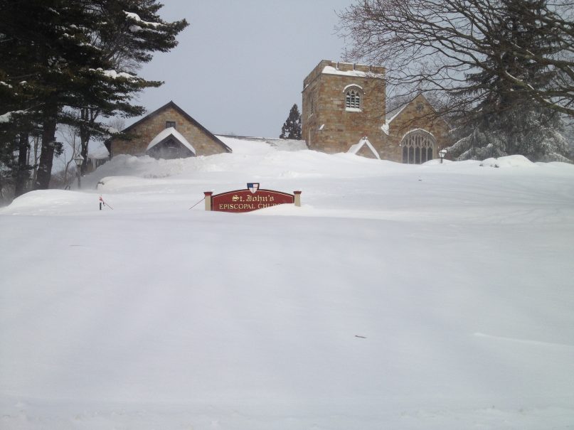 St. John's Episcopal Church in Hingham, Mass., under snow. Photo courtesy of Tim Schenck