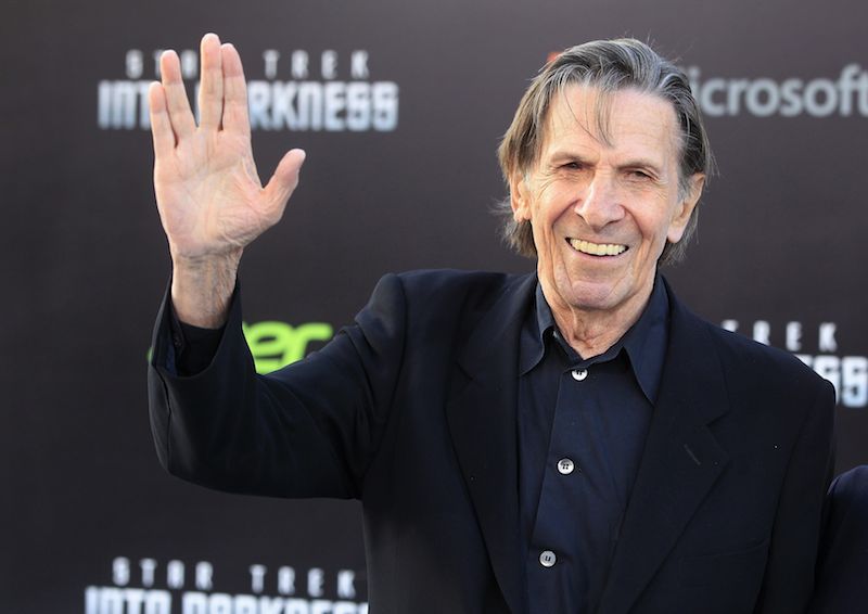 Leonard Nimoy, cast member of the film "Star Trek Into Darkness", poses as he arrives at the film's premiere in Hollywood in this May 14, 2013, file photo. Leonard Nimoy, the actor famous for playing the logical Mr. Spock on the television show "Star Trek," died Feb. 27, 2015 at age 83. Photo courtesy of REUTERS/Fred Prouser/Files