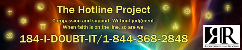 Recovering From Religion hotline project banner. Photo courtesy of Recovering From Religion.