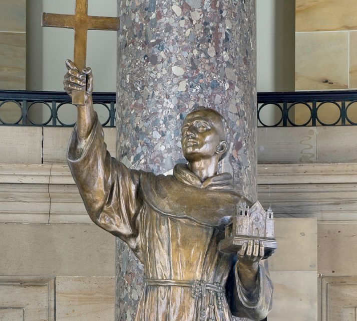 This statue of Father Junipero Serra was given to the National Statuary Hall Collection by California in 1931.