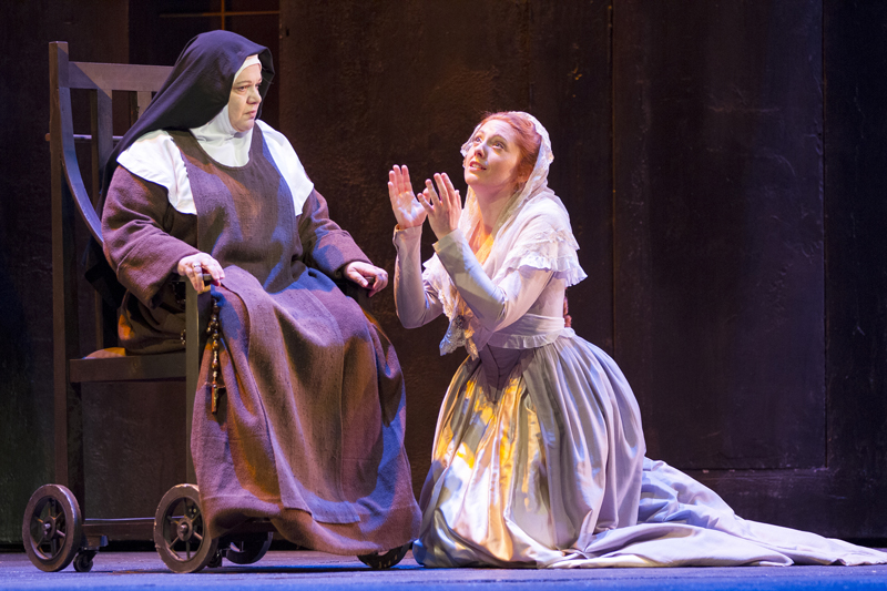 Left, Dolora Zajick as Madame de Croissy and Layla Claire as Blanche de la Force in Dialogues of the Carmelites. Photo by Scott Suchman, courtesy of Washington National Opera