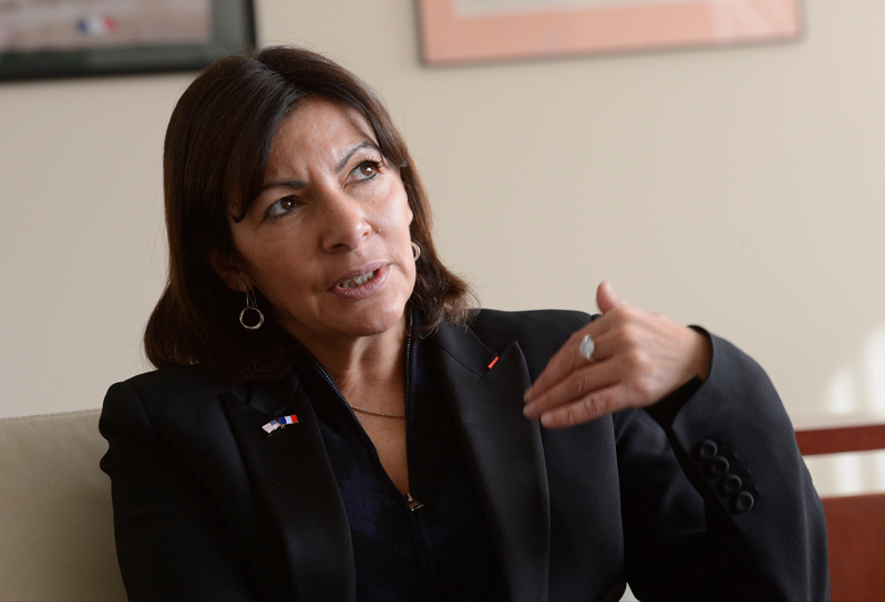 (RNS) Mayor Anne Hidalgo of Paris speaks at the Embassy of France in Washington, D.C. For use with RNS-PARIS-JEWS, transmitted Feb. 20, 2015. Photo by Jack Gruber, USA TODAY