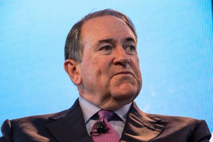 Arkansas Governor Mike Huckabee during the inaugural Ag Summit in Des Moines. March 7, 2015. 