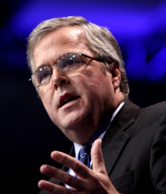 Former Governor Jeb Bush of Florida speaking at the 2013 Conservative Political Action Conference (CPAC) in National Harbor, Maryland.