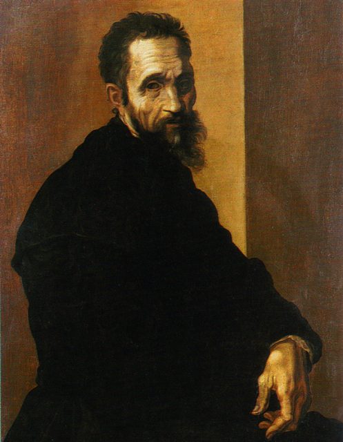 Michelangelo portrait circa 1535 by Jacopino del Conte.
