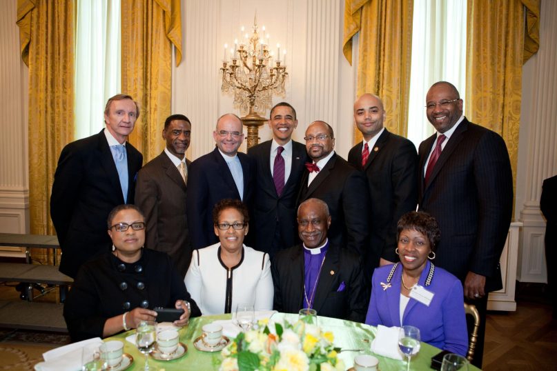 Bishop Yvette Flunder, second from right in front row, during a visit to the White House in 2011. Photo courtesy of Bishop Yvette Flunder