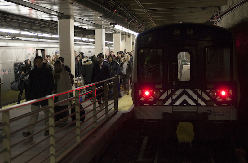 Commuters arrive at Grand Central Station on a Metropolitan Transportation Authority (MTA) Metro North Railroad from Chappaqua, New York February 5, 2015. Photo courtesy of REUTERS/Mike Segar   