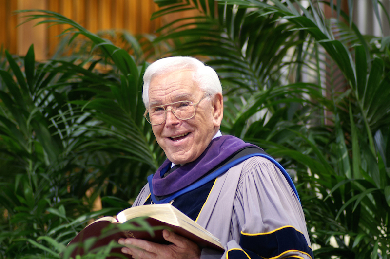 Robert Schuller, founder of the Crystal Cathedral. Photo courtesy of Hour of Power ministries.