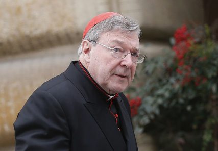 Australian Cardinal George Pell arrives for a meeting at the Synod Hall in the Vatican March 6, 2013 ahead of the conclave that elected Pope Francis. Photo by  REUTERS/Tony Gentile  *Editors: This photo can only be used with RNS-PELL-ABUSE, transmitted May 22, 2015 or RNS-PELL-VATICAN on June 1, 2015 or RNS-VATICAN-TAXES on June 10, 2015 or RNS-VATICAN-ASSETS, originally transmitted on July 16, 2015.