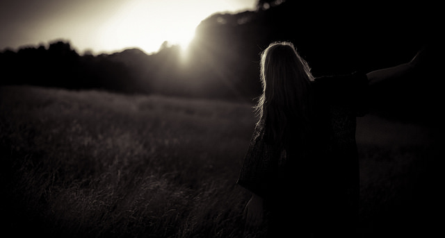 Female Silhouette in Field with Sunlight - courtesy of Image Catalog via Flickr