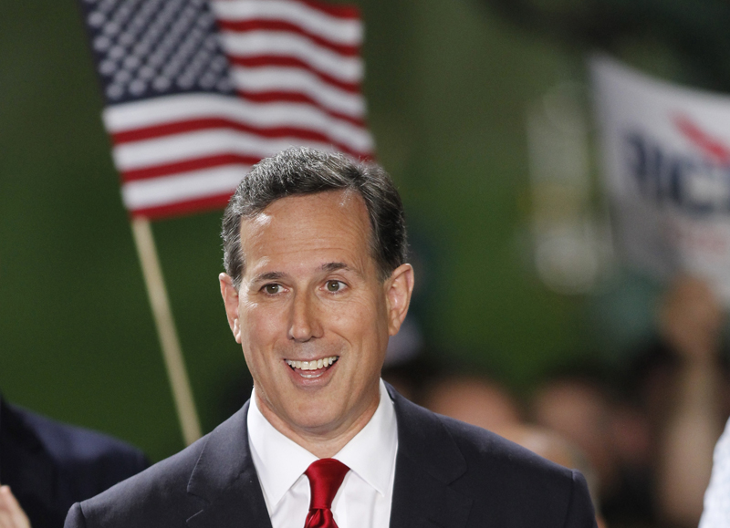 Republican presidential candidate and former U.S. Senator Rick Santorum speaks to the crowd after formally declaring his candidacy for the 2016 Republican presidential nomination during an announcement event in Cabot, Pennsylvania, on May 27, 2015. Photo courtesy of REUTERS/Aaron Josefczyk
*Editors: This photo may only be republished with RNS-SANTORUM-FAITH, origianally transmitted on May 28, 2015 or with RNS-GUSHEE-COLUMN, originally transmitted on Jan. 6, 2015.