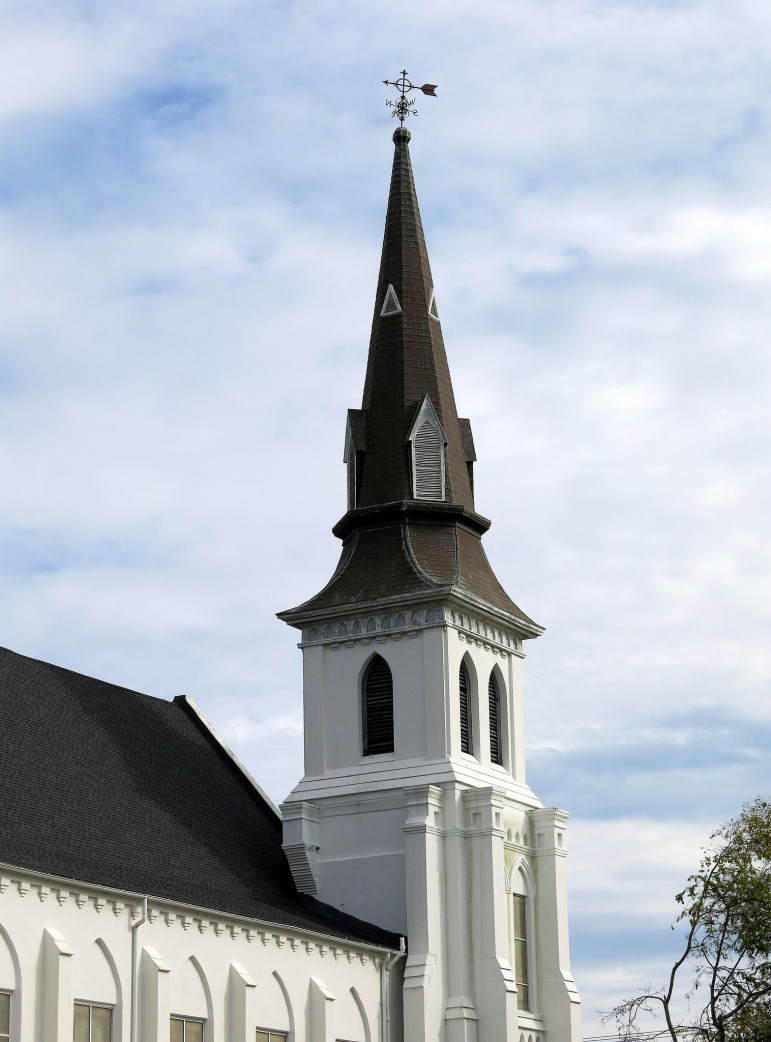 The steeple of Emanuel African Methodist Church, Charleston, SC. Photo by Spencer Means via Flickr. 
