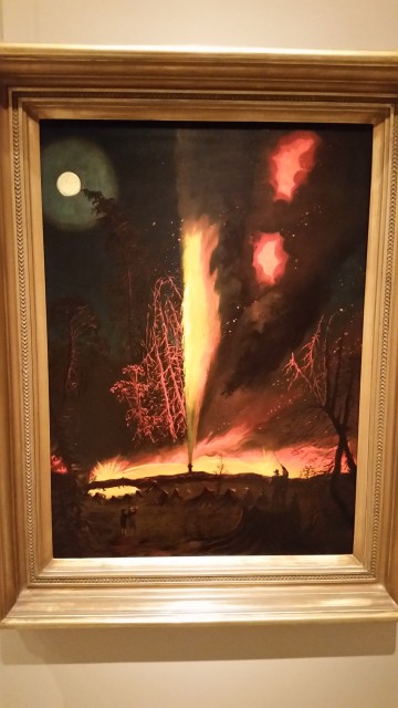 James Hamilton, Burning Oil Well at Night, Rouseville, Pennsylvania, about 1861
