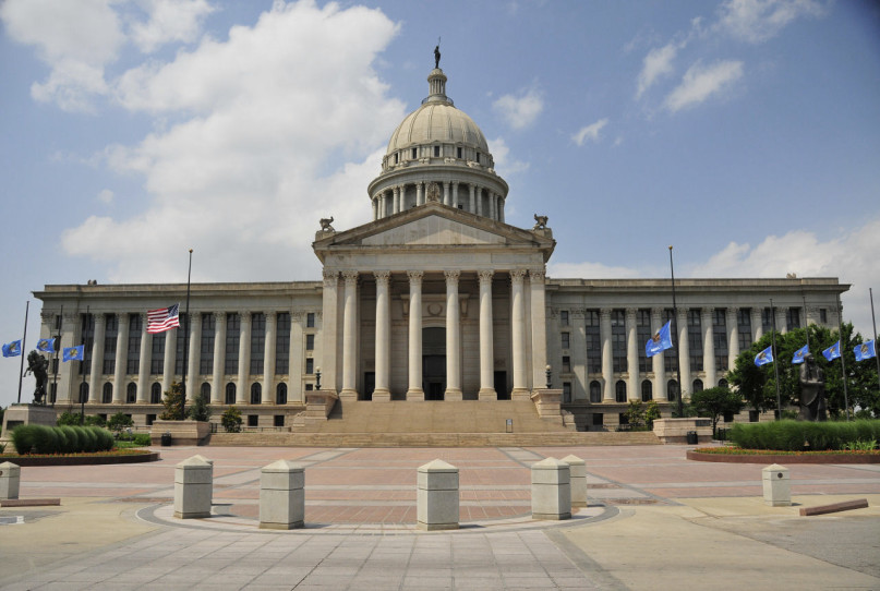 The Oklahoma state capitol building.