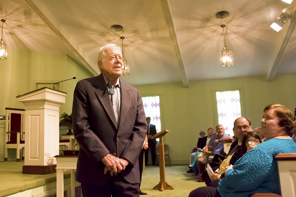 President Jimmy Carter teaching Sunday School at Maranatha Baptist Church in Plains, Ga. Photo courtesy of Frank Kavanaugh