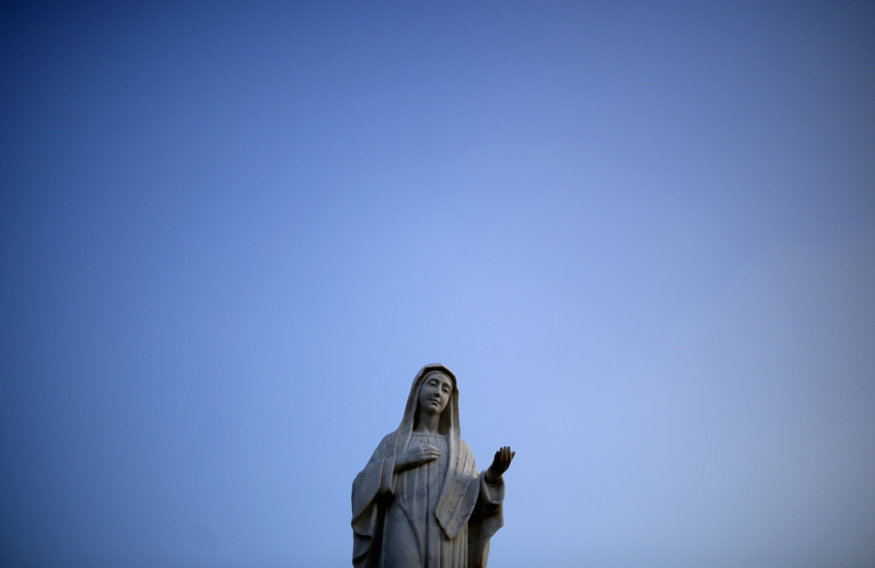 A Virgin Mary statue is seen in Medjugorje, south of Sarajevo, on December 24, 2014. Millions of pilgrims from all over the world have visited the small Bosnian town after six Bosnian youngsters claimed that the Holy Mary appeared to them there in 1981. REUTERS/Dado Ruvic *Editors: This photo may only be republished with RNS-MEDJUGORJE-RULING, originally transmitted on June 8, 2015.