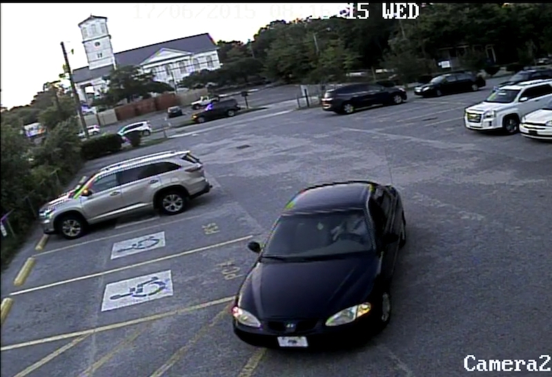 North Carolina florist Debbie Dills tipped police how to find the Charleston shooting suspect who was driving this car. But she gives all credit to God. Charleston police handout CCTV photo courtesy of Reuters 