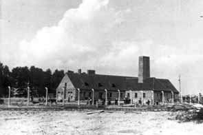 Crematorium III building at Auschwitz