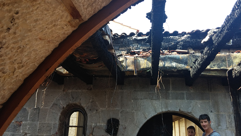 On July 17, 2015, arsonists set fire to the Church of the Multiplication of the Loaves and Fishes in Tabgha, the site near the Sea of Galilee where, according to Christian tradition, Jesus miraculously multiplied loaves and fish to feed 5,000 people. Three Jewish nationalists have been arrested for the crime. Photo courtesy of Wadie Abunassar