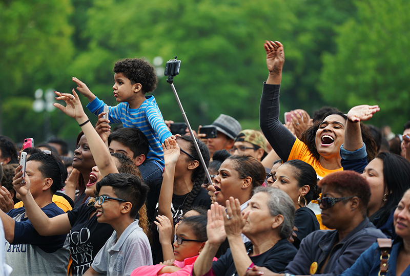 People cheer during the New York CityFest in Queens. Photo courtesy of Luis Palau Association