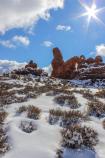 Snowy Turret Arch, Arches National Park, Utah