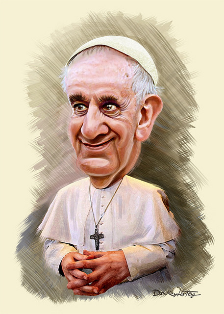 Pope Francis, musician? | Image by DonkeyHotey via Flickr (http://bit.ly/1PCnnYK)