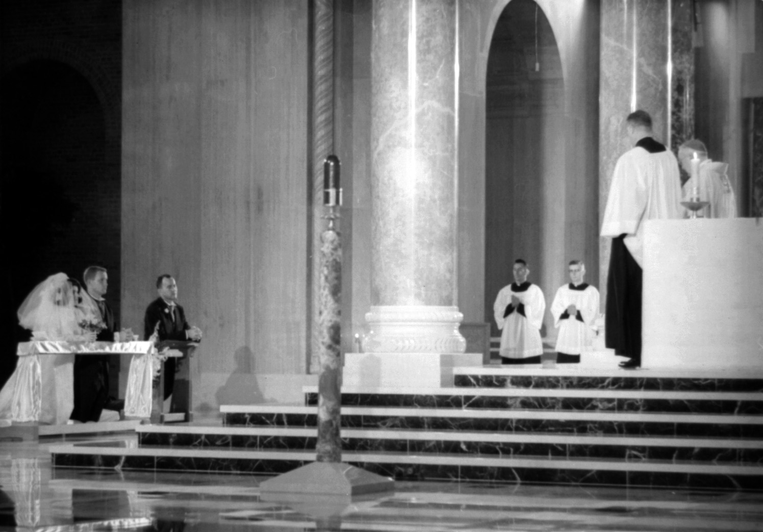 Nugent–Johnson wedding at the National Shrine of the Immaculate Conception, Washington, D.C., in August, 1966.