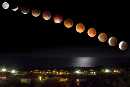 The phases of the lunar eclipse. Credit: Gail Johnson, via Shutterstock