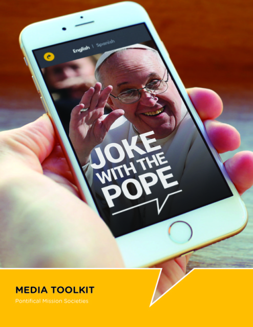 'Joke with the Pope' comedy campaign. Photo courtesy of Pontifical Mission Societies in the United States