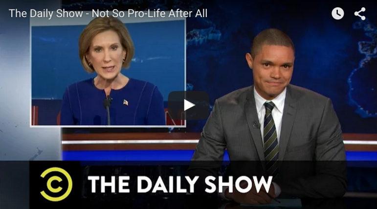 Screenshot of the Daily Show episode 