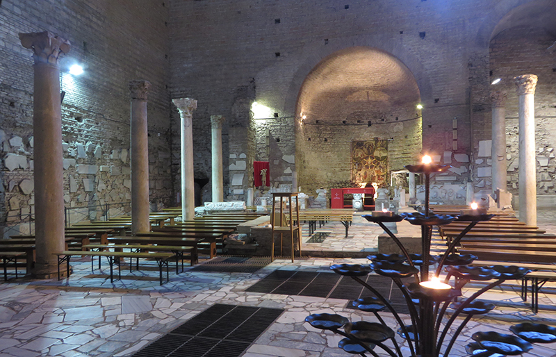 Basilica of Saints Nereus and Achilleus, an underground altar where the Catacomb Pact was signed at a Mass on Nov. 16, 1965. Religion News Service photo by Grant Gallicho