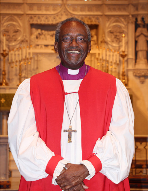 Michael Bruce Curry was elected and confirmed as the 27th Presiding Bishop of The Episcopal Church at the 78th General Convention in Salt Lake City on June 27, 2015. Photo courtesy of Summerlee Walter/Episcopal Diocese of NC