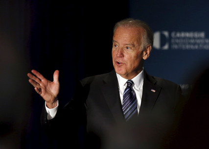 U.S. Vice President Joe Biden arrives to deliver remarks at the American Job Creation and Infrastructure Forum in Washington on October 8, 2015. Photo courtesy of REUTERS/Yuri Gripas