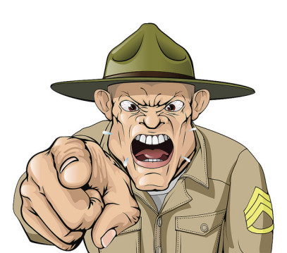 Angry Drill Sergeant - courtesy of KolQuestion via Flickr