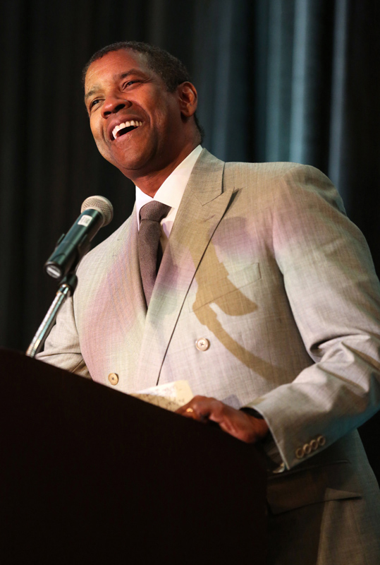 Denzel Washington speaks during the Church of God In Christ Charities banquet at the Marriott Grand Hotel, on November 7, 2015. Photo by Roberto Rodriguez, courtesy of St. Louis Post-Dispatch