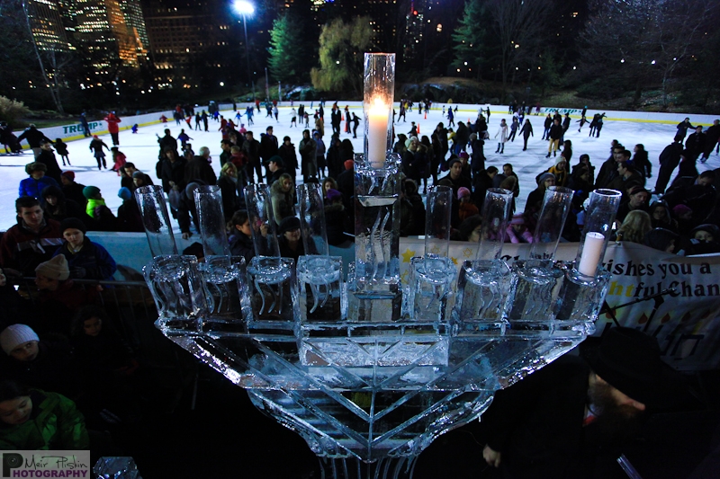 Chanukah on Ice NYC, Hanukkah 2012 at Central Park's Wollman Rink in New York City. Photo courtesy of 